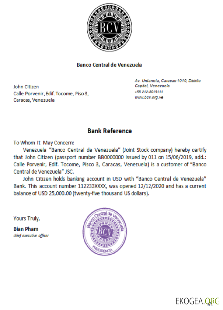 Venezuela , Banco Central de Venezuela , référence template